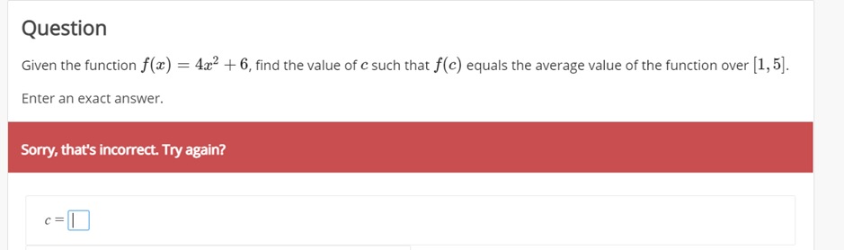 Solved Question Given the function f(x) = 4x2 +6, find the | Chegg.com