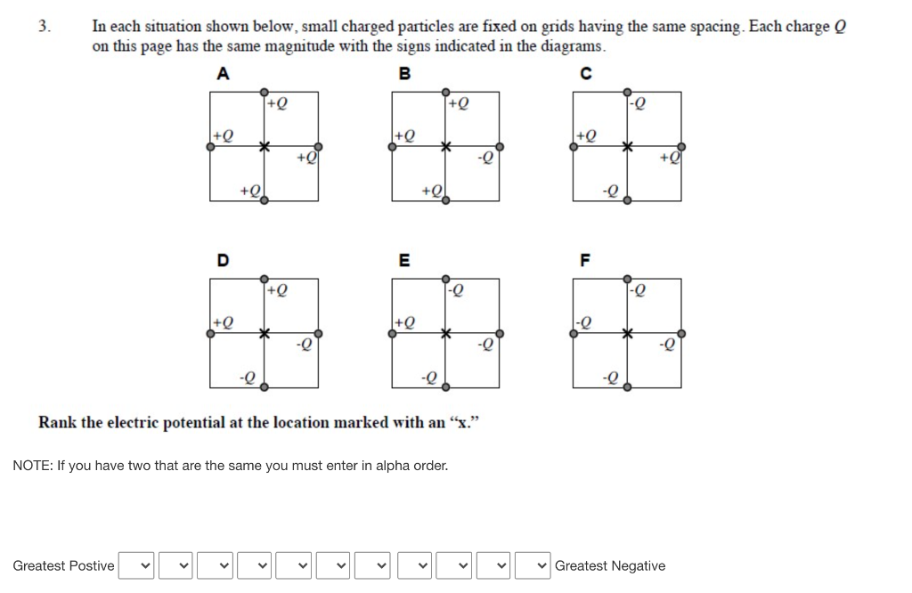 Solved 3. In each situation shown below, small charged | Chegg.com