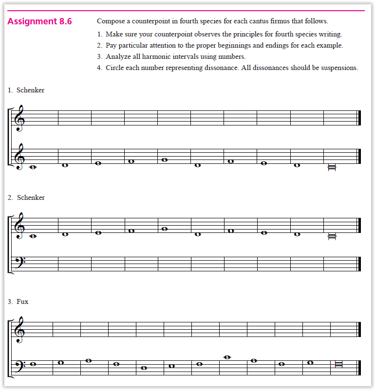 Assignment 8.4 Compose a counterpoint in second | Chegg.com