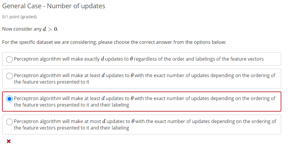 Solved General Case - Number of updates 0/1 point (graded) | Chegg.com
