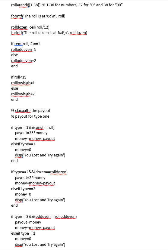 Solved MATLAB Matrix and Conditional Statements Part A: | Chegg.com