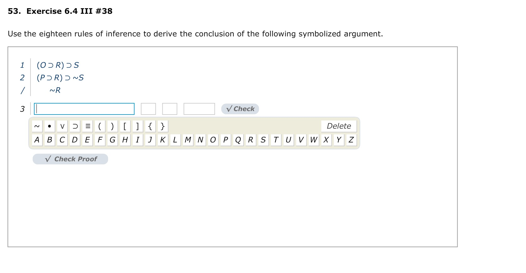 Solved 53. Exercise 6.4 III #38 Use the eighteen rules of | Chegg.com