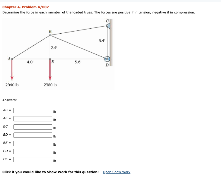 Solved Chapter 4, Problem 4/007 Determine the force in each | Chegg.com