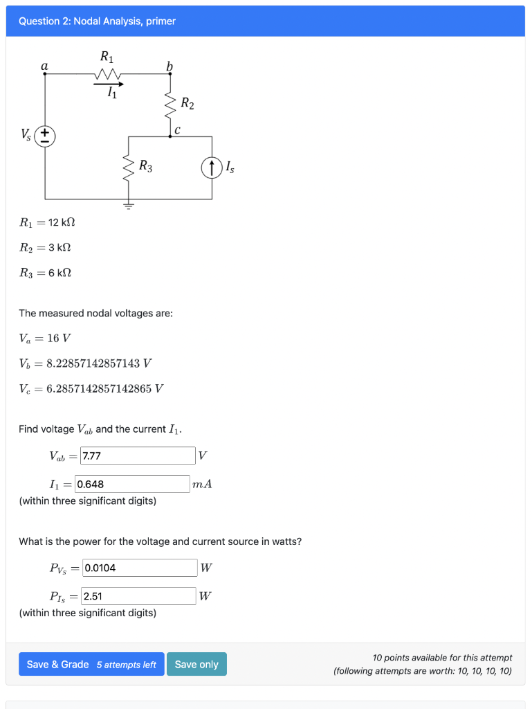 Solved Question 2: Nodal Analysis, Primer | Chegg.com