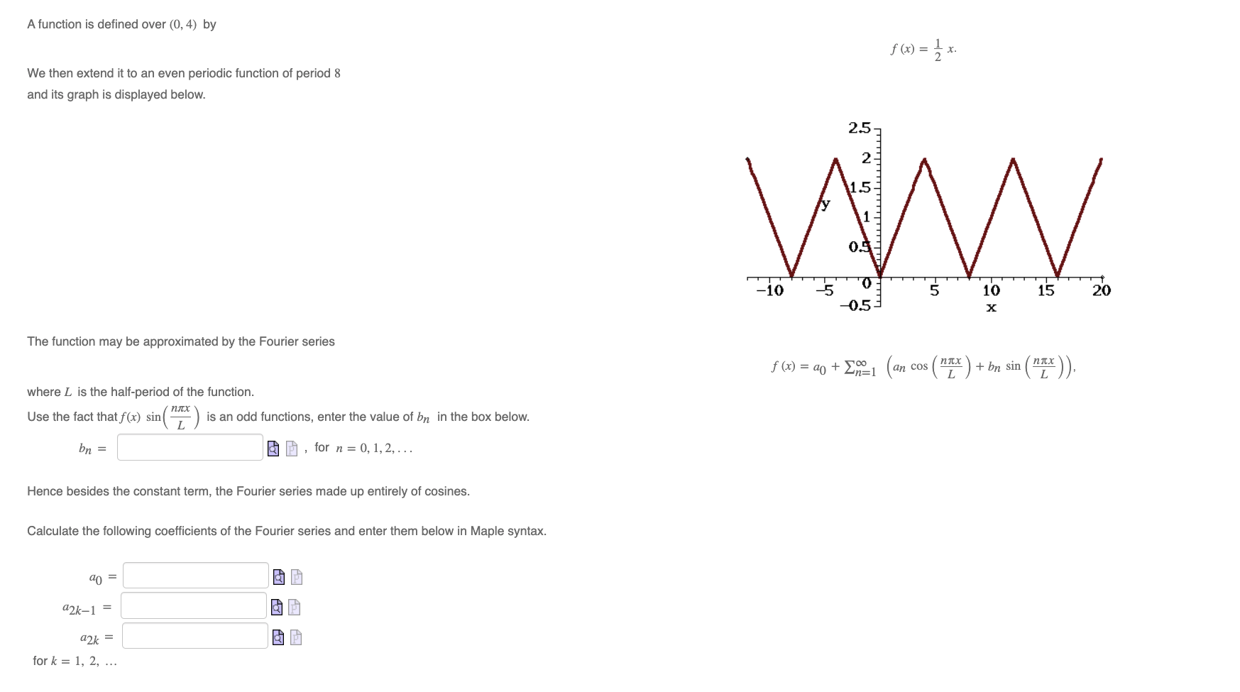 Solved A function is defined over (0,4) by FC) = L* We then | Chegg.com