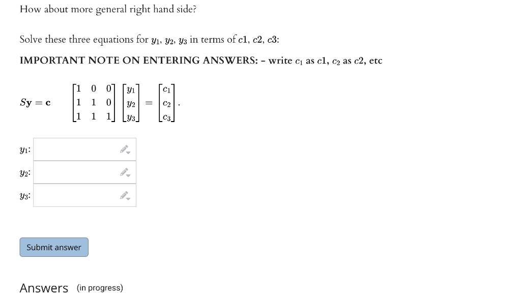 Solved How about more general right hand side? Solve these | Chegg.com