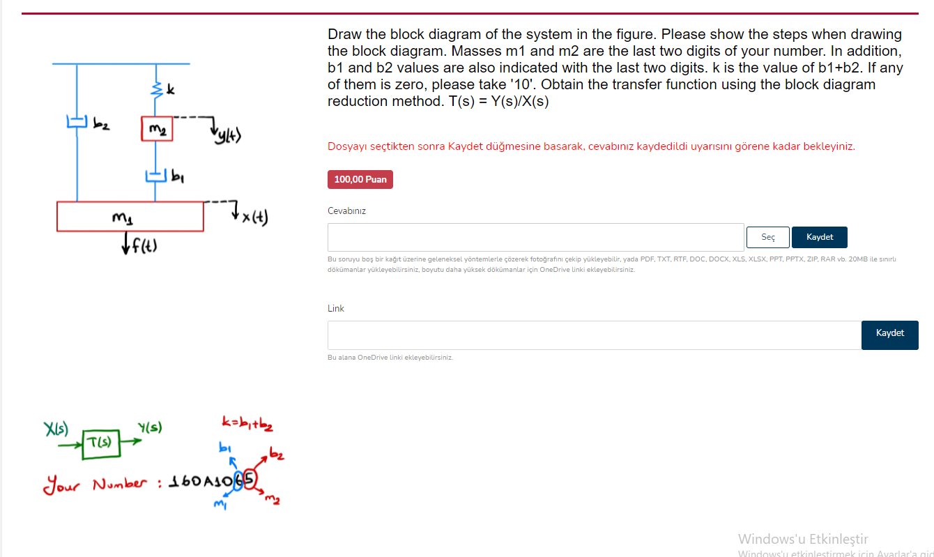 Solved Draw the block diagram of the system in the figure. | Chegg.com