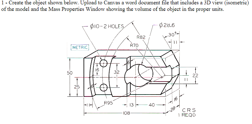 Solved 1 - Create the object shown below. Upload to Canvas a | Chegg.com