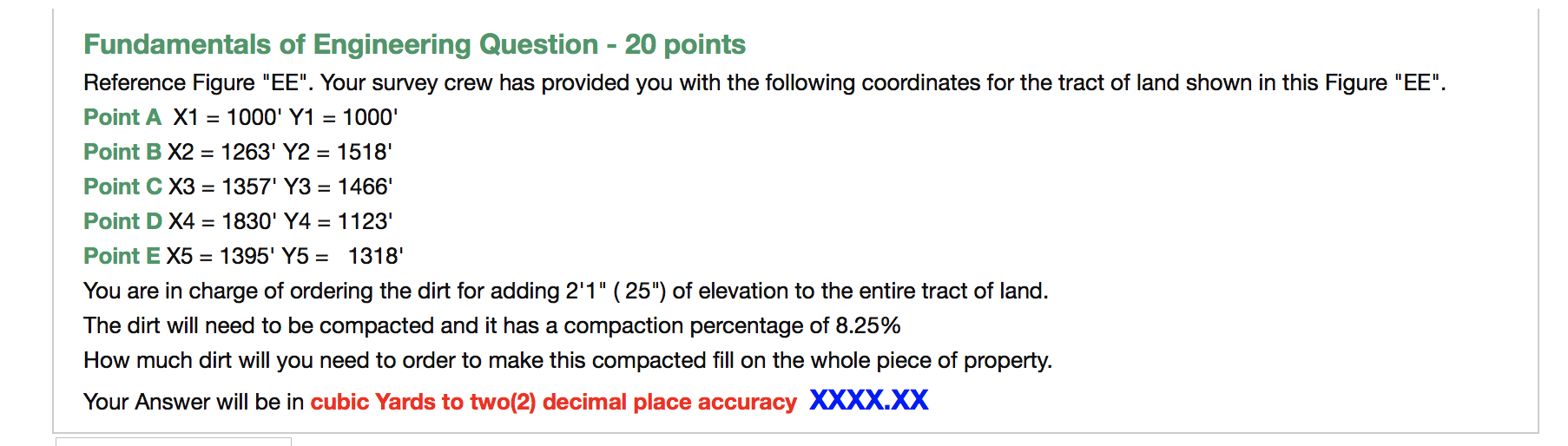 Solved Fundamentals of Engineering Question - 20 points | Chegg.com