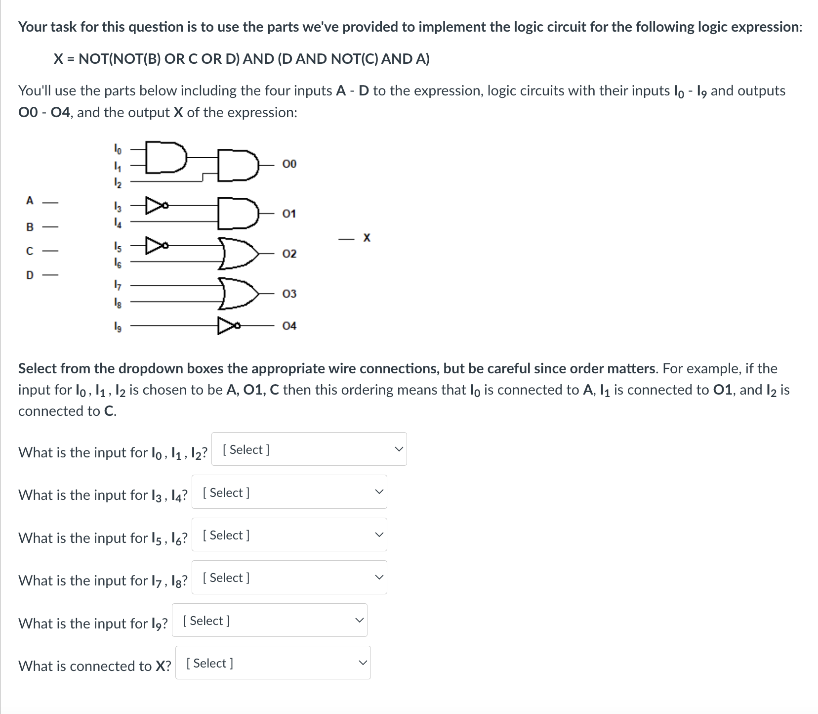 Solved Your task for this question is to use the parts we've | Chegg.com
