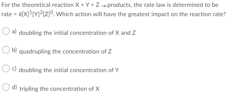 Solved For The Reaction A + 2B → AB2, The Following Data | Chegg.com