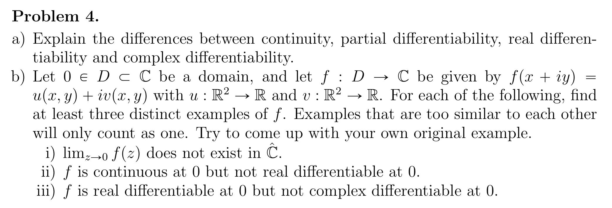 Solved = Problem 4. A) Explain The Differences Between | Chegg.com