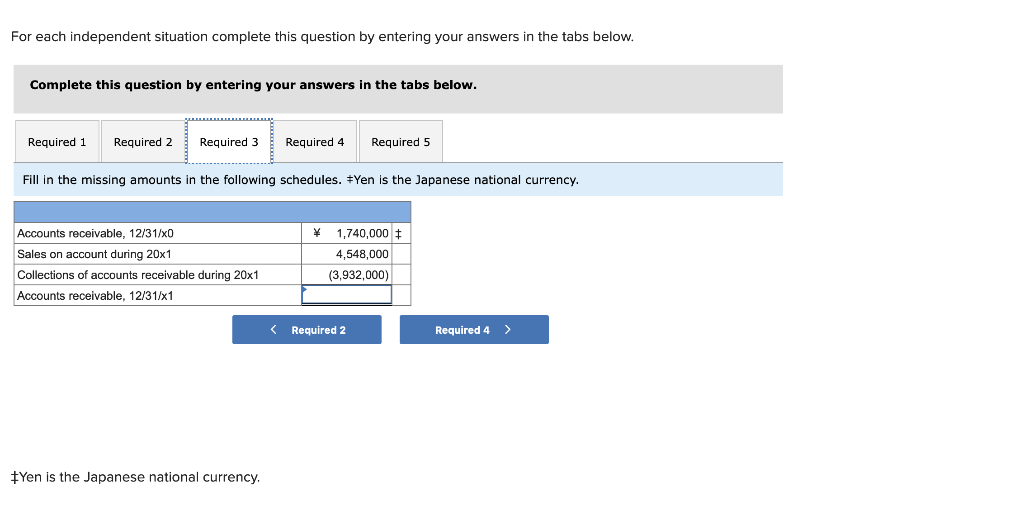 Solved For each independent situation complete this question | Chegg.com
