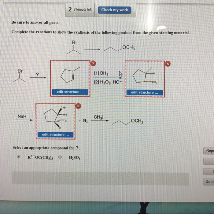 Solved Complete the reactions to show the synthesis of the
