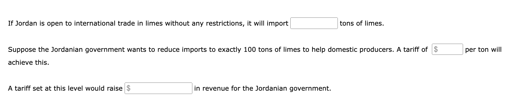 Solved 4. Effects of a tariff on international trade The | Chegg.com