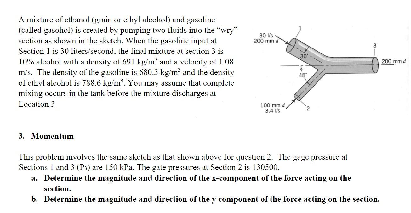Solved A mixture of ethanol (grain or ethyl alcohol) and
