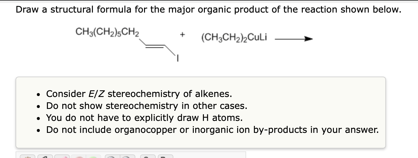 Solved Draw a structural formula for the major organic | Chegg.com