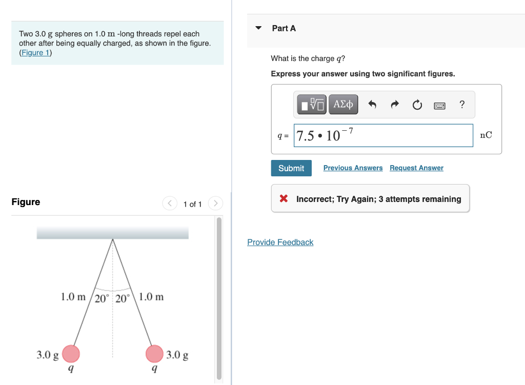 Solved A small plastic sphere with a charge of 7.0 nC is