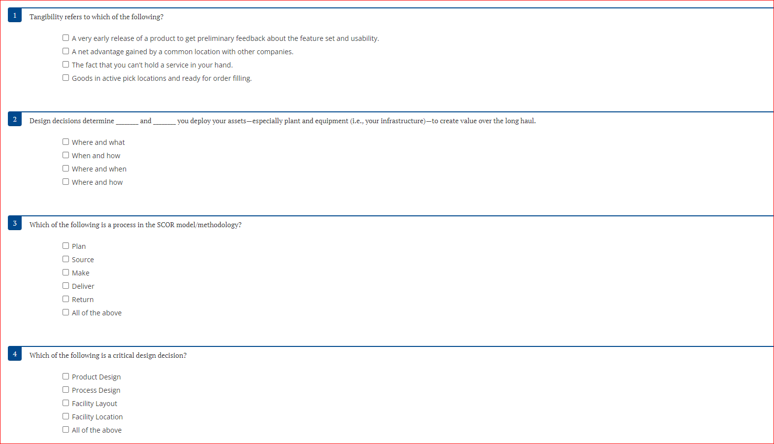 Solved 1 Tangibility refers to which of the following? A | Chegg.com