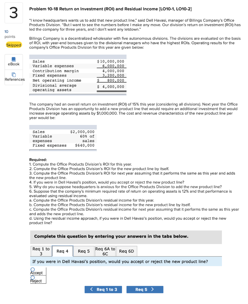 Solved Problem 1018 Return on Investment (ROI) and Residual