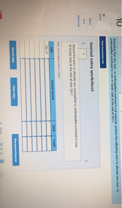 Solved 10 Problem 19-4A Overhead allocation and adjustment | Chegg.com