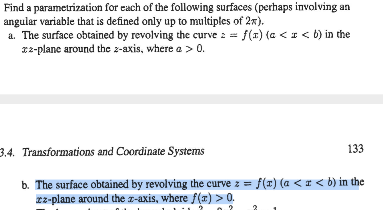 Solved Find a parametrization for each of the following | Chegg.com