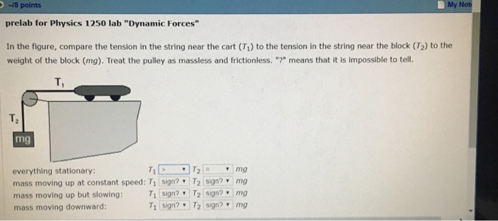 Solved In The Figure Compare The Tension In The String Near