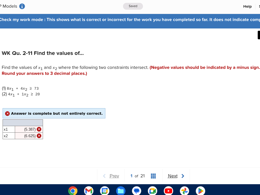 Solved Check my work mode : This shows what is correct or | Chegg.com