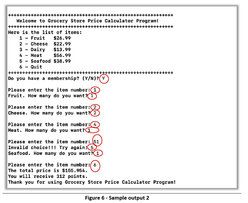 Solved Programming Exercise #2 – Grocery Store Price | Chegg.com