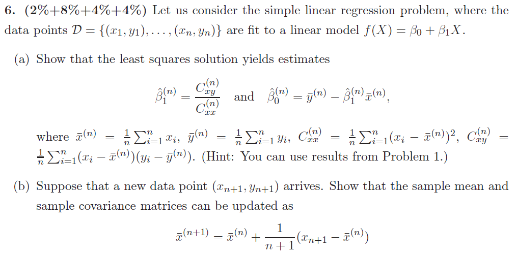 6 2 8 4 4 Let Us Consider The Simple Linear Chegg Com