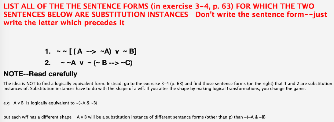 LIST ALL OF THE THE SENTENCE FORMS (in exercise 3-4, | Chegg.com