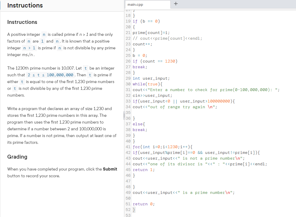 Solved Instructions main.cpp + Instructions A positive | Chegg.com