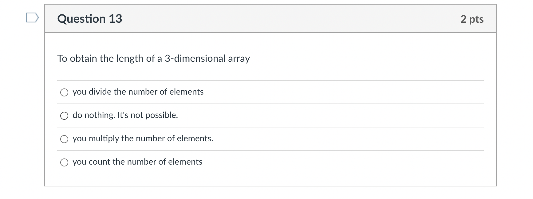 Solved to obtain the length of a 3 dimensional array you chegg