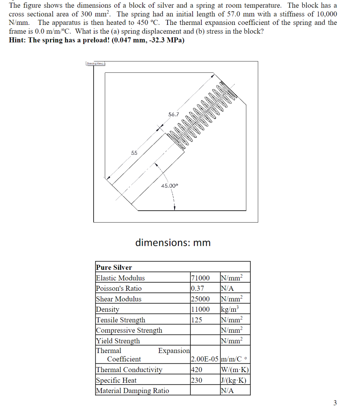 Solved The figure shows the dimensions of a block of silver
