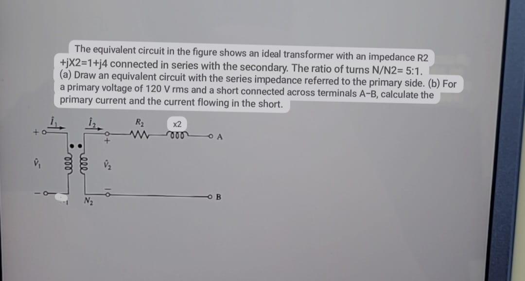 Solved The equivalent circuit in the figure shows an ideal | Chegg.com