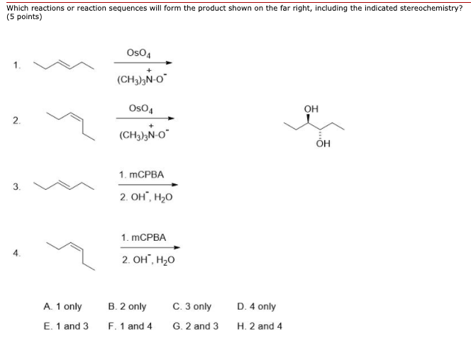 Solved Which reactions or reaction sequences will form the | Chegg.com