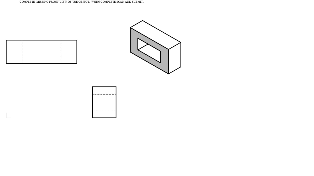 Solved COMPLETE MISSING TOP VIEW OF THE OBJECT. WHEN | Chegg.com