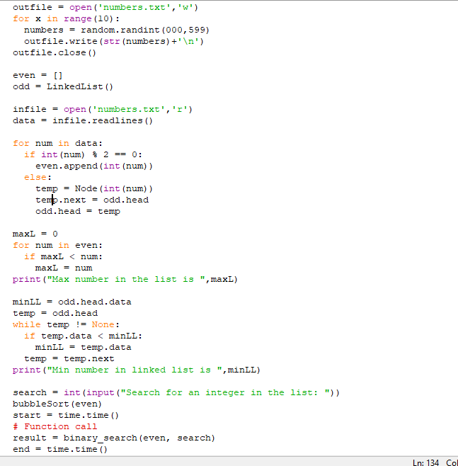 Solved outfile = open('numbers.txt', 'w') for xin range | Chegg.com