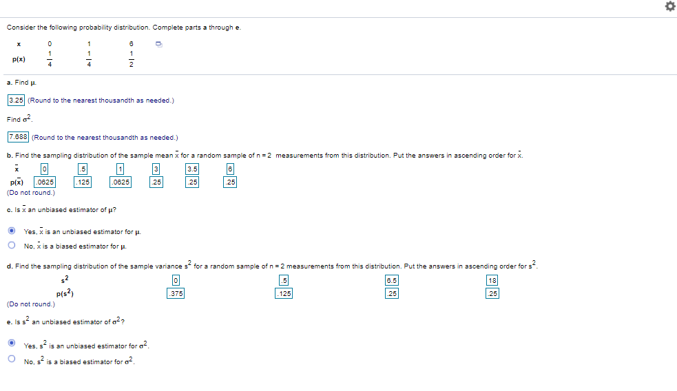 Solved 0 Consider The Following Probability Distribution. | Chegg.com