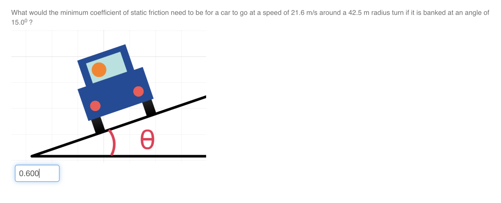 Solved What would the minimum coefficient of static friction | Chegg.com