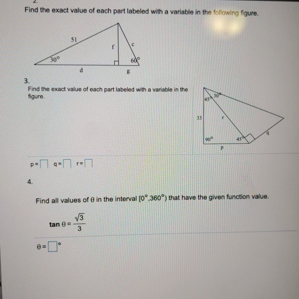 solved-find-the-exact-value-of-each-part-labeled-with-a-chegg