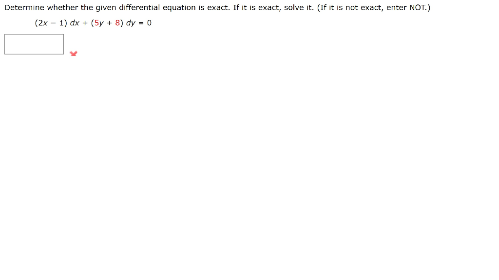 Solved Determine Whether The Given Differential Equation Is | Chegg.com