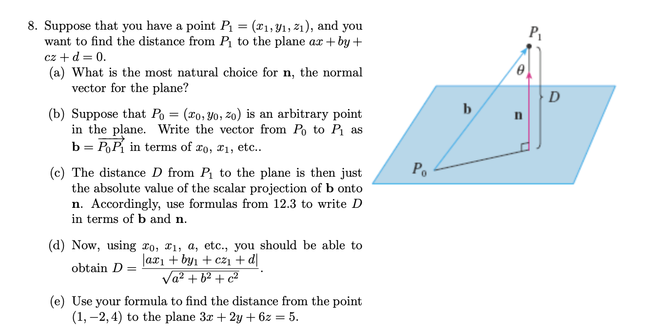 Solved 8. Suppose that you have a point P1=(x1,y1,z1), and | Chegg.com