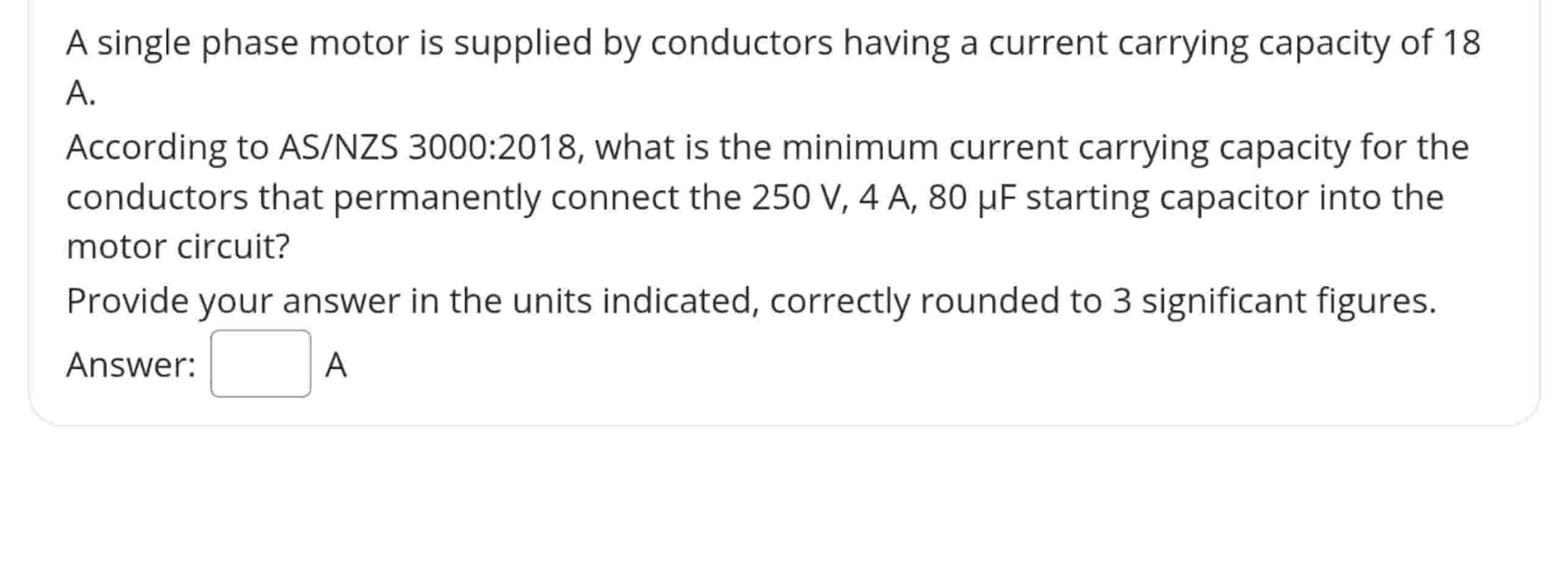 Solved A single phase motor is supplied by conductors having | Chegg.com