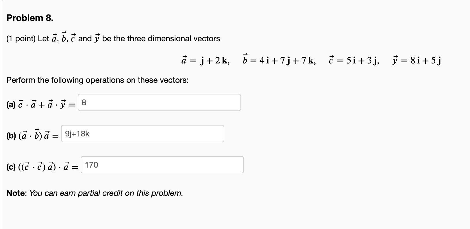 Solved Problem 8. (1 Point) Let A, B, C And Y Be The Three | Chegg.com