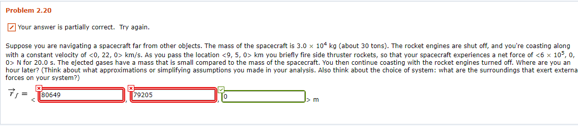 Solved Problem 2.20 Your answer is partially correct. Try | Chegg.com