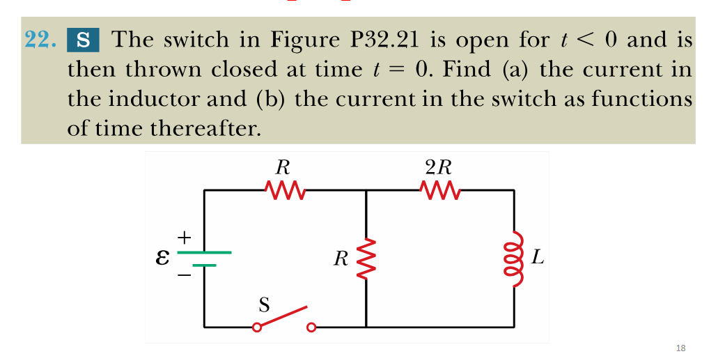 Solved 22. ﻿S The switch in Figure P32.21 ﻿is open for \( | Chegg.com