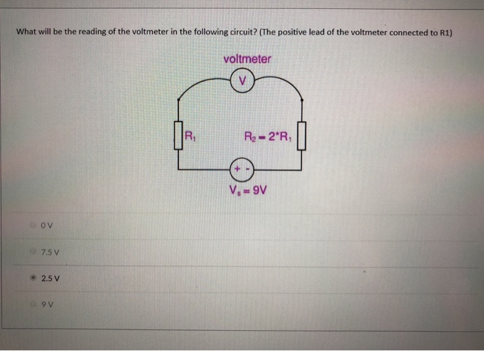 Solved What will be the reading of the voltmeter in the