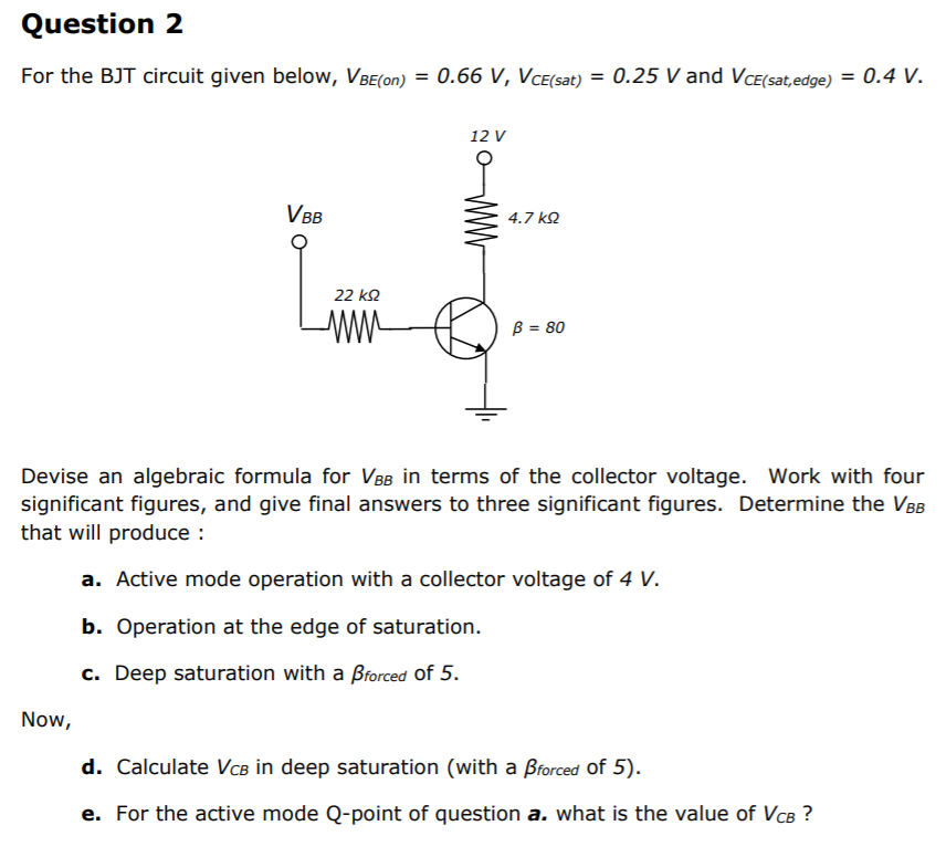 Solved Question 1 Analyse The Circuit Below Given That Th Chegg Com