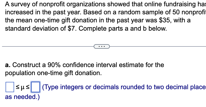 Solved A Survey Of Nonprofit Organizations Showed That | Chegg.com